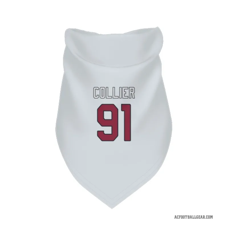 L.J. Collier  White Arizona Cardinals  Cat & Dog Pet Bandana