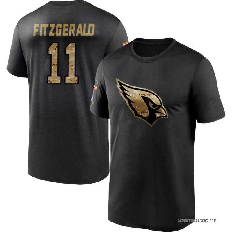Larry Fitzgerald Men's Black Arizona Cardinals 2020 Salute To Service Performance T-Shirt