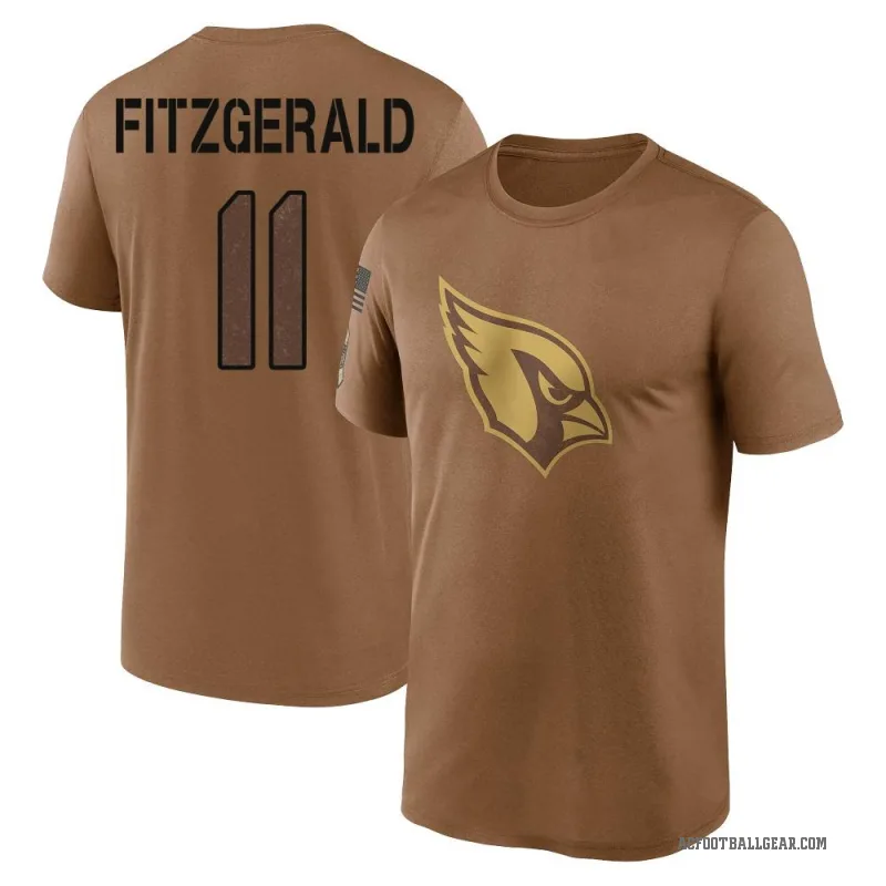 Larry Fitzgerald Men's Brown Arizona Cardinals 2023 Salute To Service Performance T-Shirt