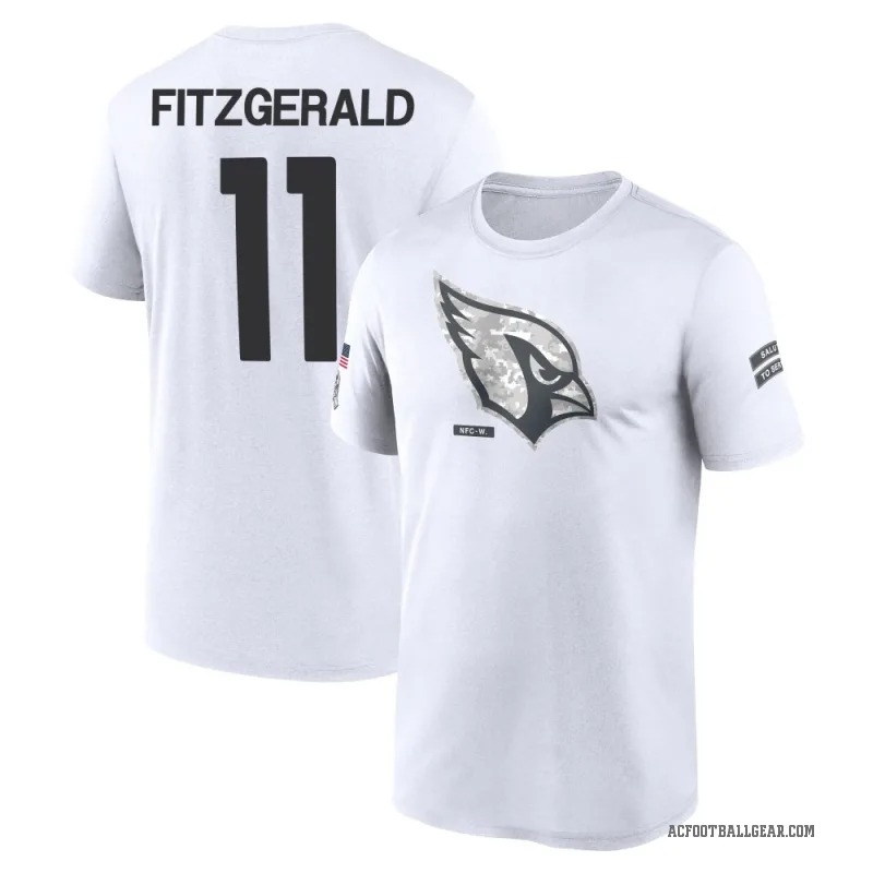 Larry Fitzgerald Men's White Arizona Cardinals 2024 Salute to Service Performance T-Shirt