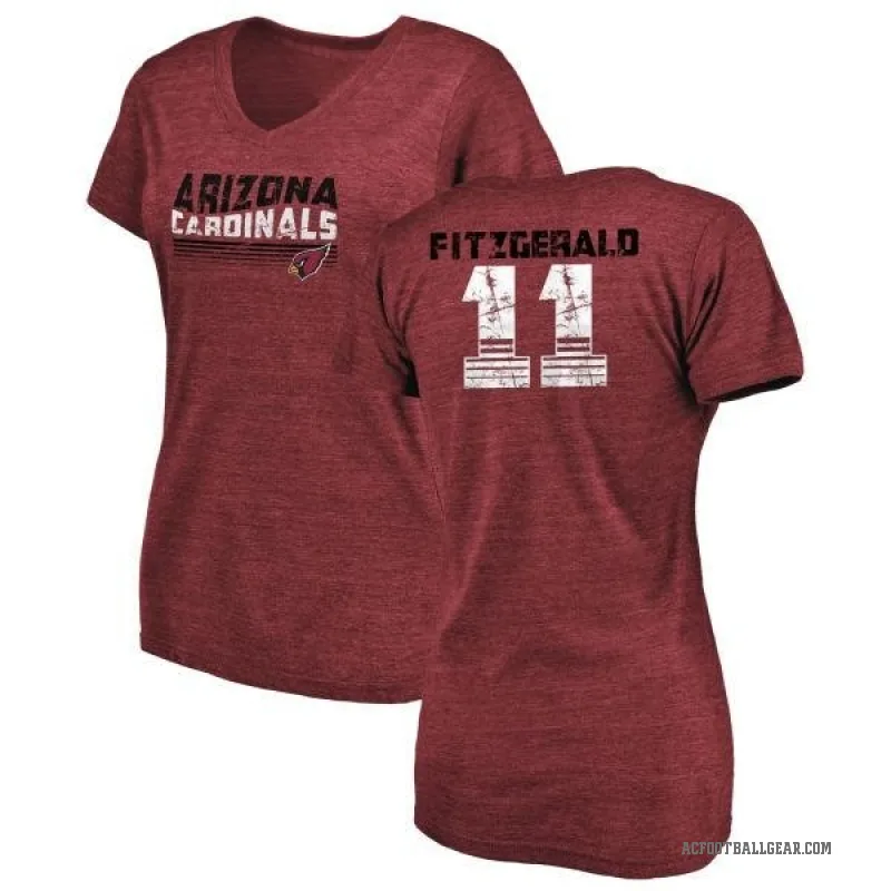 Larry Fitzgerald Women's Arizona Cardinals Retro V-Neck T-Shirt - Cardinal
