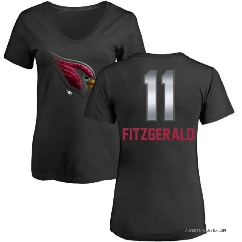 Larry Fitzgerald Women's Black Arizona Cardinals Midnight Mascot T-Shirt -