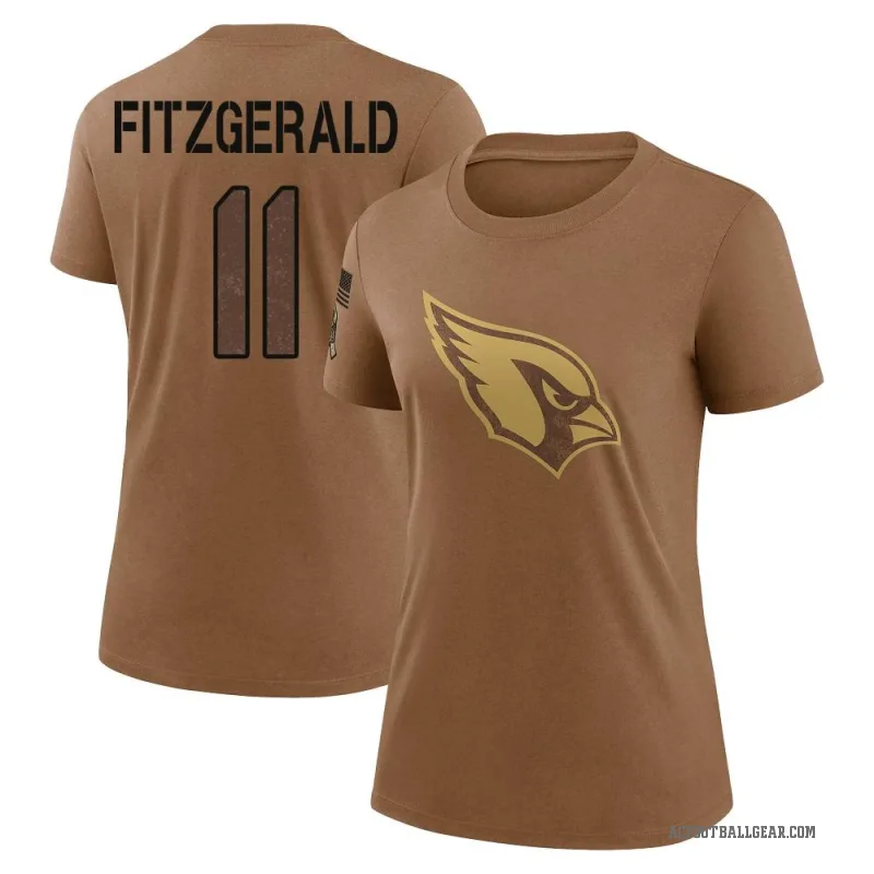 Larry Fitzgerald Women's Brown Arizona Cardinals 2023 Salute To Service Performance T-Shirt