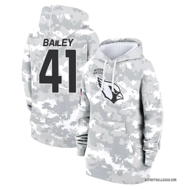 Markus Bailey Women's Camo Arizona Cardinals Arctic 2024 Salute to Service Club Fleece Pullover Hoodie