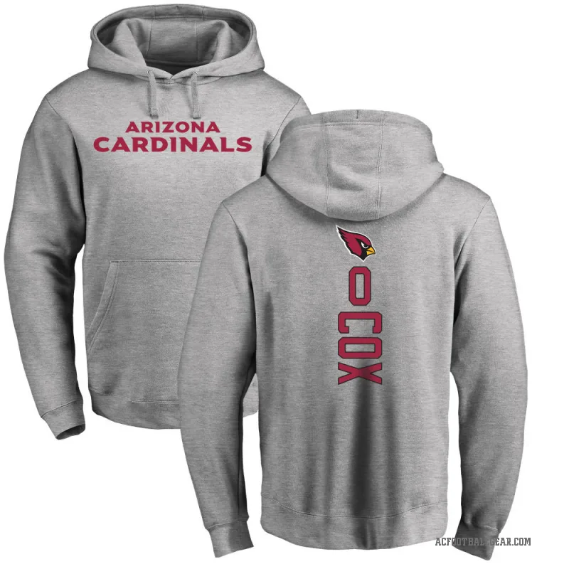 Marques Cox Men's Arizona Cardinals Pro Line Ash Backer Pullover Hoodie