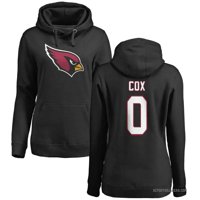 Marques Cox Women's Black Arizona Cardinals Pro Line Logo Pullover Hoodie