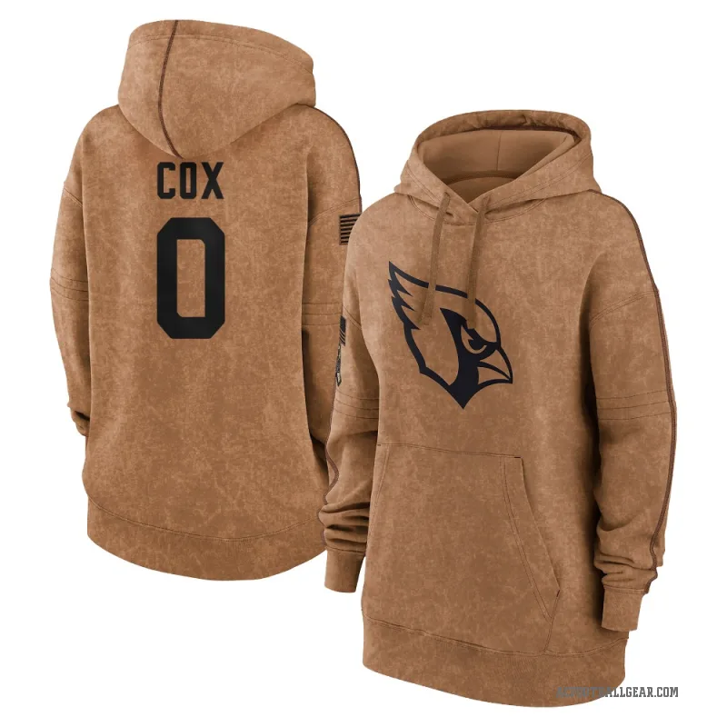 Marques Cox Women's Brown Arizona Cardinals 2023 Salute To Service Pullover Hoodie