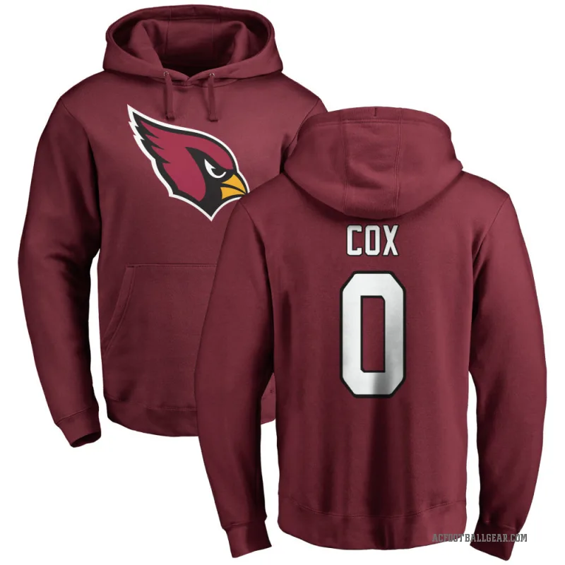 Marques Cox Youth Arizona Cardinals Pro Line Maroon Logo Pullover Hoodie