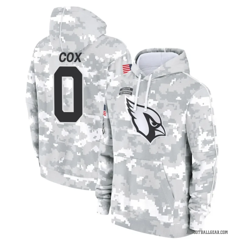 Marques Cox Youth Camo Arizona Cardinals Arctic 2024 Salute to Service Club Fleece Pullover Hoodie