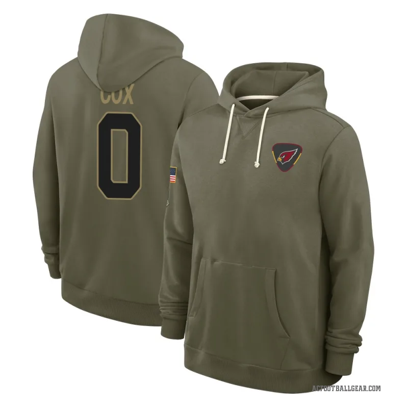 Marques Cox Youth Olive Arizona Cardinals 2025 Salute to Service Hoodie
