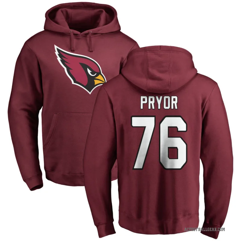 Matt Pryor Men's Arizona Cardinals Pro Line Maroon Logo Pullover Hoodie