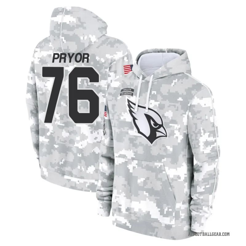 Matt Pryor Men's Camo Arizona Cardinals Arctic 2024 Salute to Service Club Fleece Pullover Hoodie