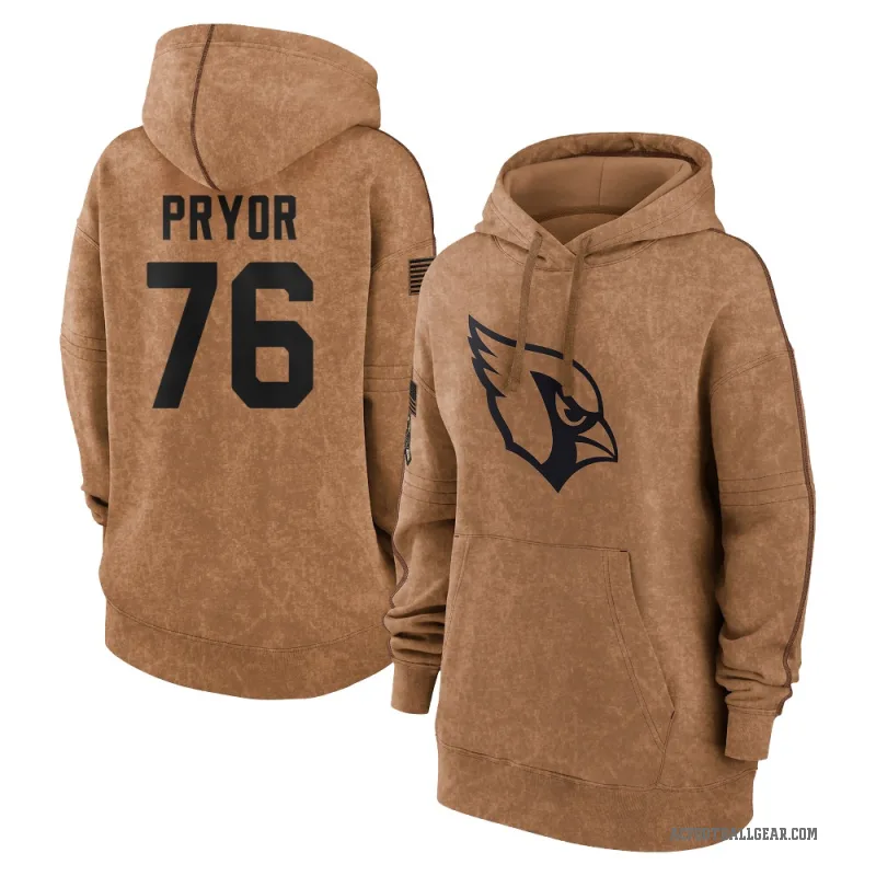 Matt Pryor Women's Brown Arizona Cardinals 2023 Salute To Service Pullover Hoodie