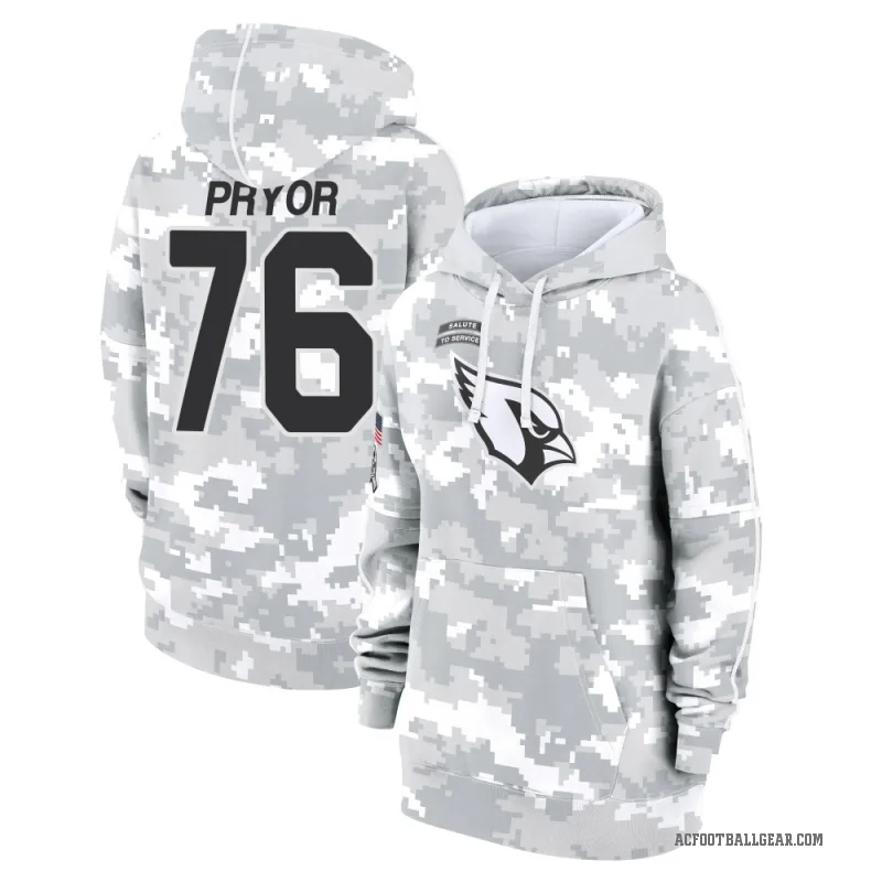 Matt Pryor Women's Camo Arizona Cardinals Arctic 2024 Salute to Service Club Fleece Pullover Hoodie
