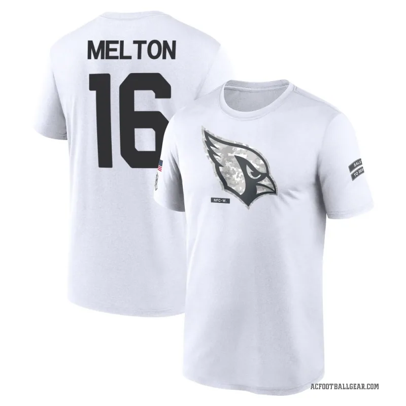Max Melton Men's White Arizona Cardinals 2024 Salute to Service Performance T-Shirt