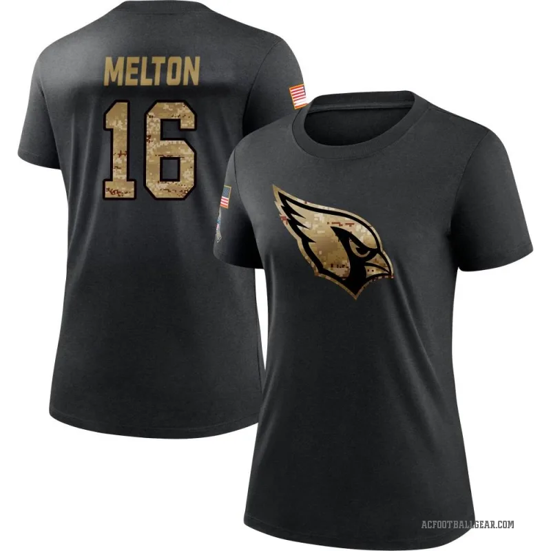 Max Melton Women's Black Arizona Cardinals 2020 Salute To Service Performance T-Shirt