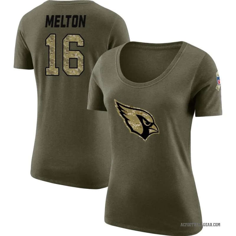 Max Melton Women's Olive Arizona Cardinals Salute to Service Scoop Neck T-Shirt