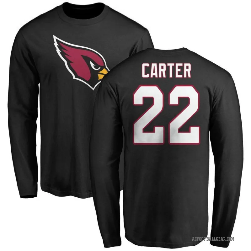 Michael Carter Men's Black Arizona Cardinals Logo Long Sleeve T-Shirt -