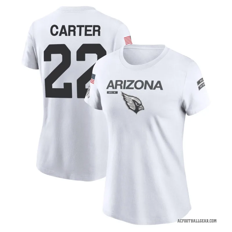 Michael Carter Women's White Arizona Cardinals 2024 Salute to Service Performance T-Shirt