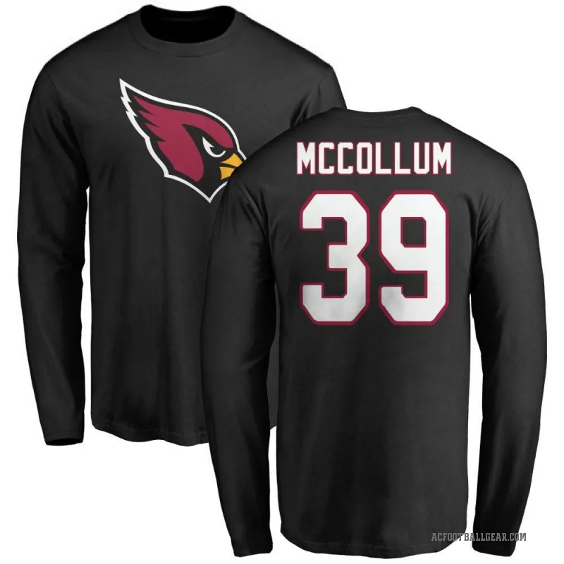 Nate McCollum Men's Black Arizona Cardinals Logo Long Sleeve T-Shirt -
