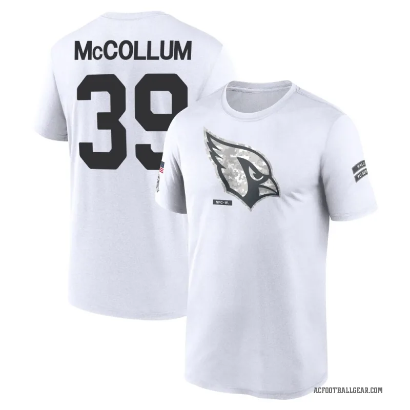 Nate McCollum Men's White Arizona Cardinals 2024 Salute to Service Performance T-Shirt