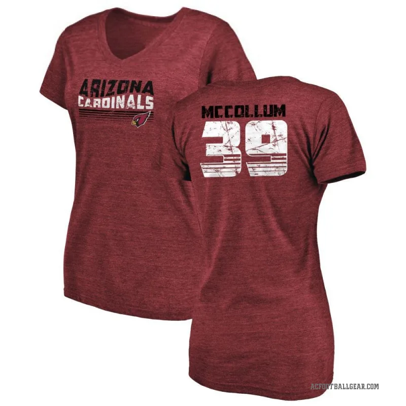 Nate McCollum Women's Arizona Cardinals Retro V-Neck T-Shirt - Cardinal