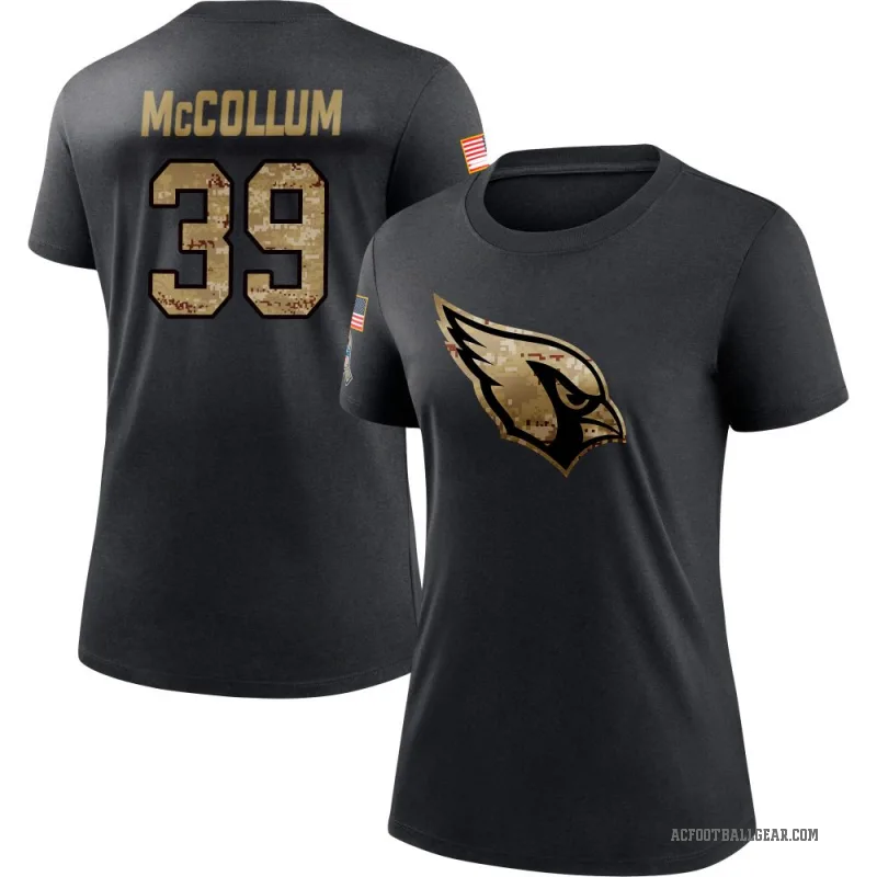 Nate McCollum Women's Black Arizona Cardinals 2020 Salute To Service Performance T-Shirt