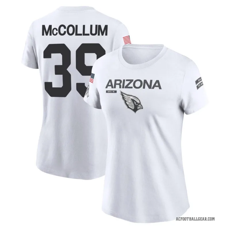 Nate McCollum Women's White Arizona Cardinals 2024 Salute to Service Performance T-Shirt
