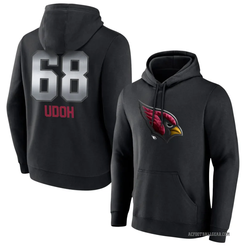 Olisaemeka Udoh Men's Black Arizona Cardinals Midnight Mascot Pullover Hoodie