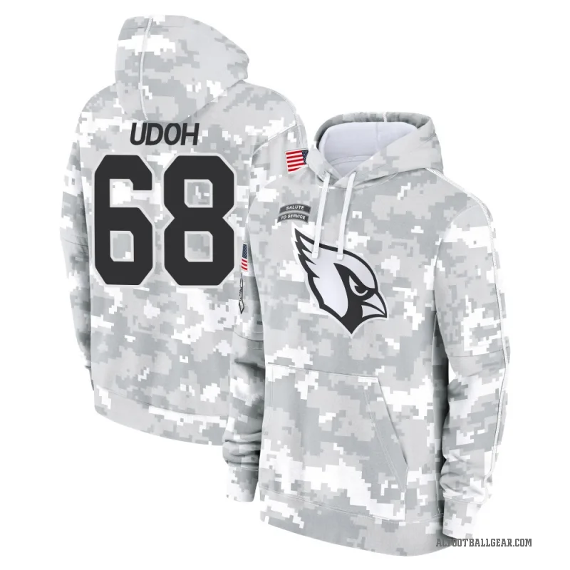 Olisaemeka Udoh Men's Camo Arizona Cardinals Arctic 2024 Salute to Service Club Fleece Pullover Hoodie