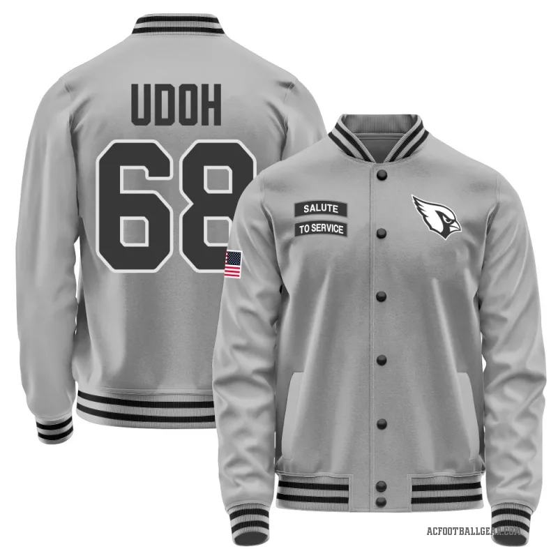 Olisaemeka Udoh Men's Gray Arizona Cardinals Salute to Service Performance Jacket