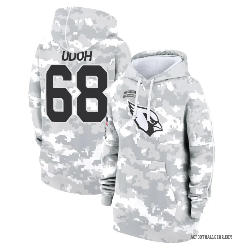 Olisaemeka Udoh Women's Camo Arizona Cardinals Arctic 2024 Salute to Service Club Fleece Pullover Hoodie