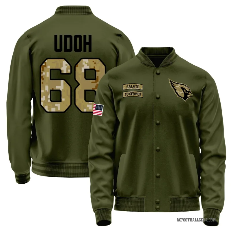 Olisaemeka Udoh Youth Olive Arizona Cardinals Salute to Service Sideline Performance Jacket