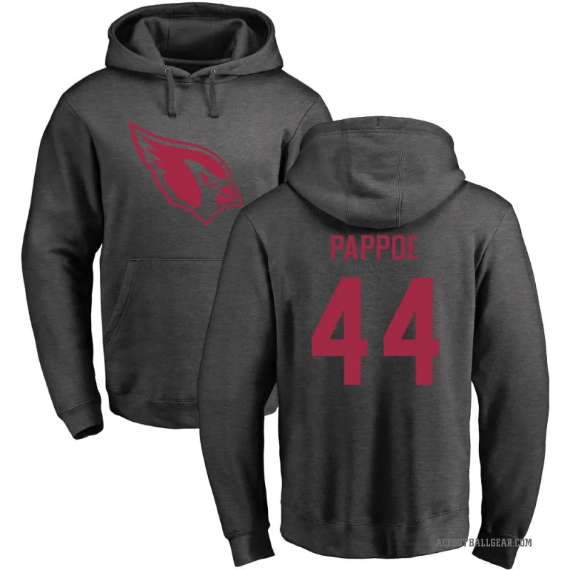Owen Pappoe Men's Arizona Cardinals Pro Line by Branded Ash One Color Pullover Hoodie