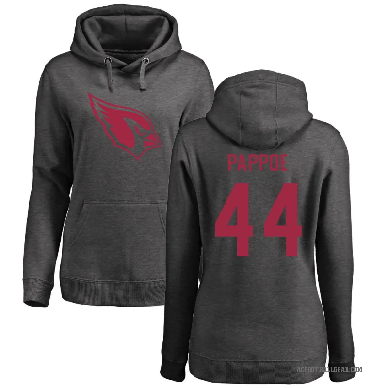 Owen Pappoe Women's Arizona Cardinals Pro Line by Branded Ash One Color Pullover Hoodie