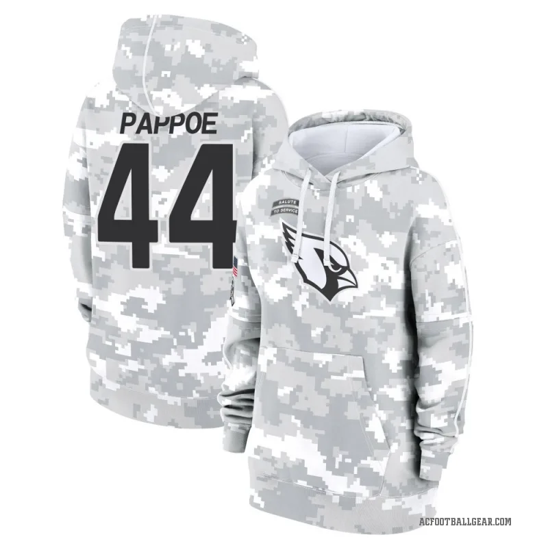 Owen Pappoe Women's Camo Arizona Cardinals Arctic 2024 Salute to Service Club Fleece Pullover Hoodie