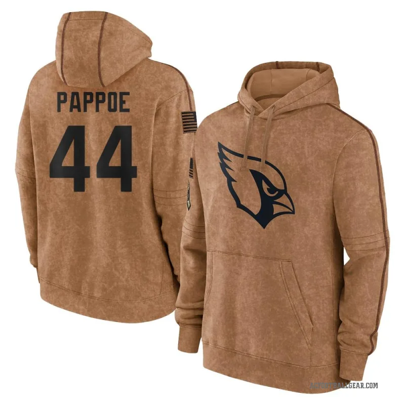 Owen Pappoe Youth Brown Arizona Cardinals 2023 Salute To Service Club Pullover Hoodie