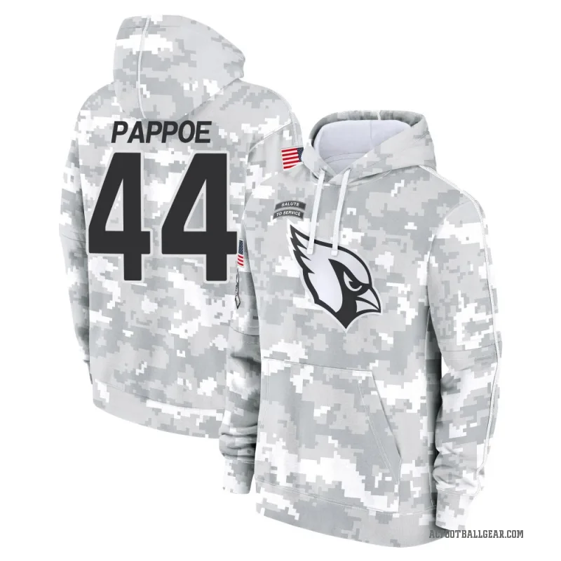 Owen Pappoe Youth Camo Arizona Cardinals Arctic 2024 Salute to Service Club Fleece Pullover Hoodie