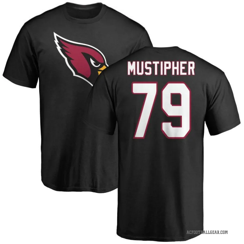 PJ Mustipher Men's Black Arizona Cardinals Logo T-Shirt -