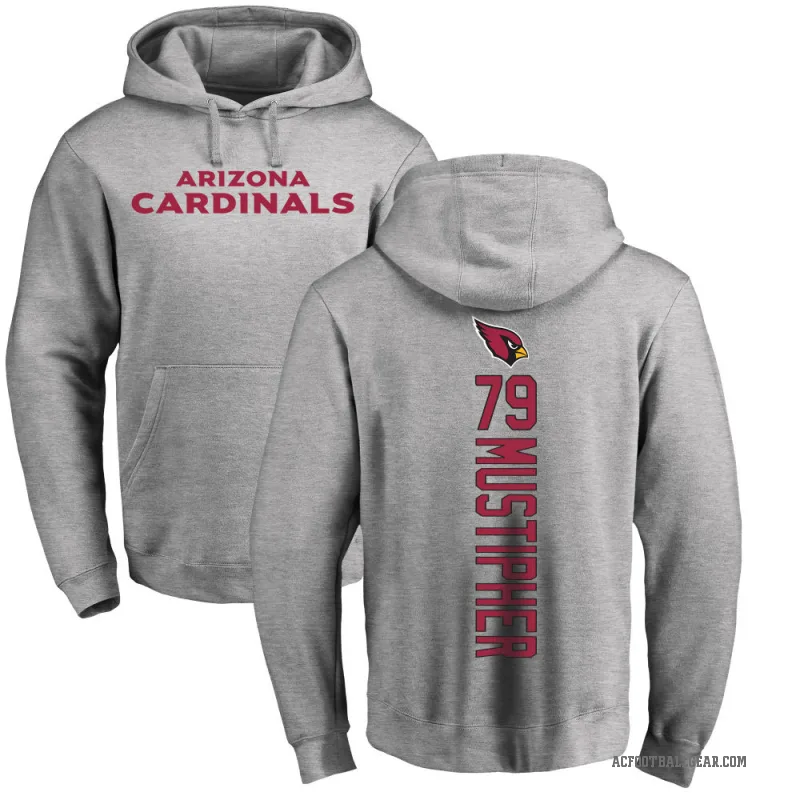 PJ Mustipher Youth Arizona Cardinals Pro Line Ash Backer Pullover Hoodie