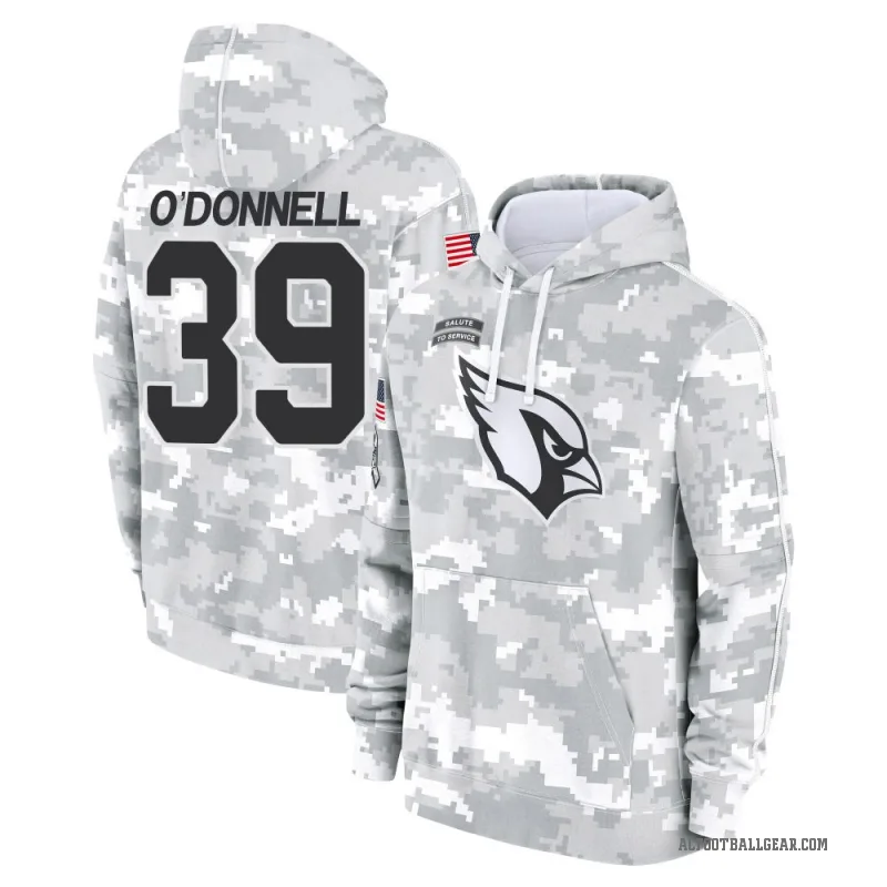 Pat O'Donnell Youth Camo Arizona Cardinals Arctic 2024 Salute to Service Club Fleece Pullover Hoodie