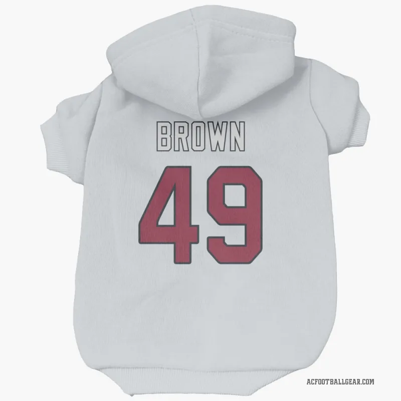 Pharaoh Brown  White Arizona Cardinals  Cat & Dog Pet Hoodie