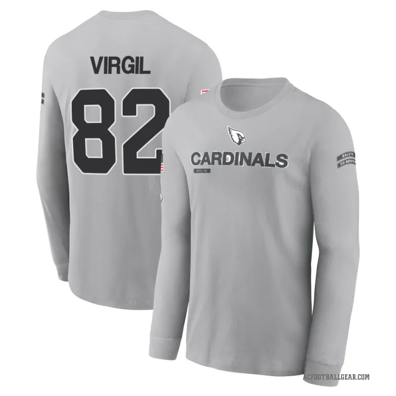 Reggie Virgil Men's Gray Arizona Cardinals 2024 Salute to Service Long Sleeve T-Shirt