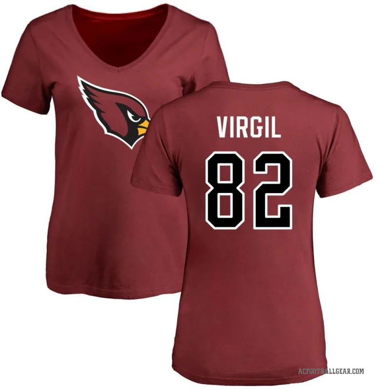 Reggie Virgil Women's Arizona Cardinals Logo Slim Fit T-Shirt - Maroon