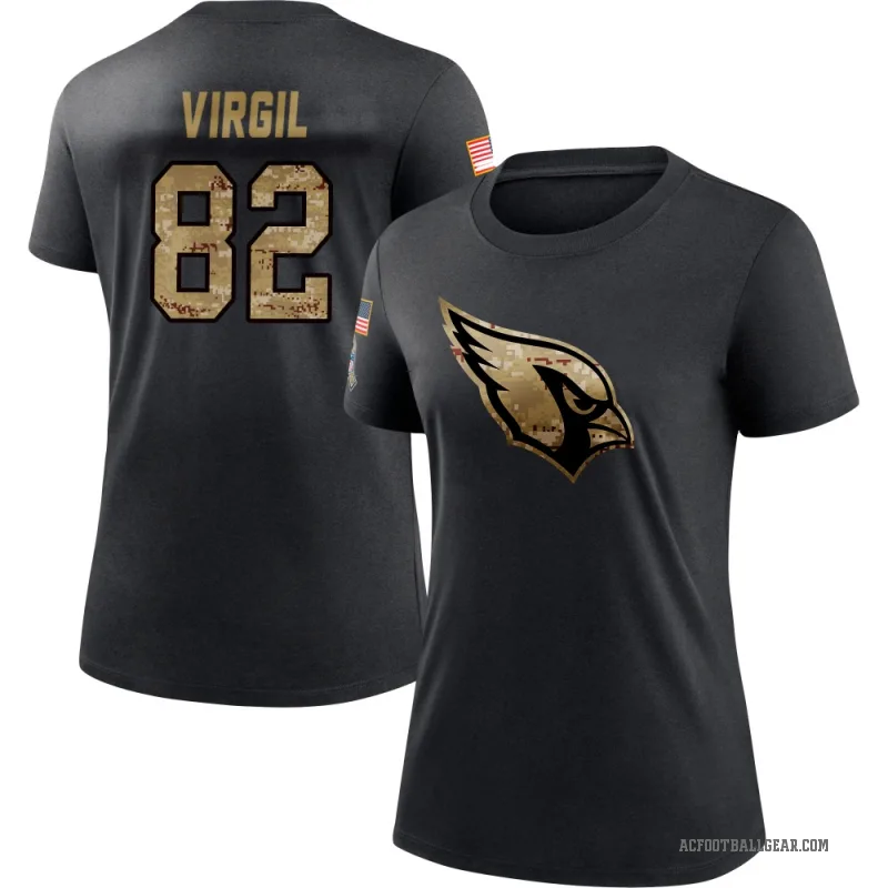 Reggie Virgil Women's Black Arizona Cardinals 2020 Salute To Service Performance T-Shirt