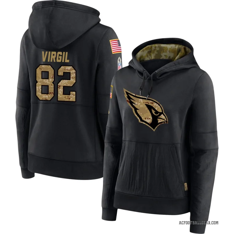 Reggie Virgil Women's Black Arizona Cardinals 2020 Salute to Service Sideline Performance Pullover Hoodie