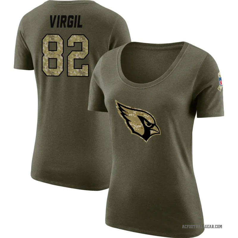 Reggie Virgil Women's Olive Arizona Cardinals Salute to Service Scoop Neck T-Shirt