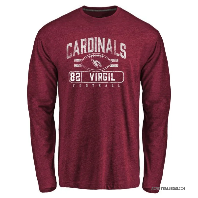 Reggie Virgil Youth Arizona Cardinals Flanker Long Sleeve T-Shirt - Garnet