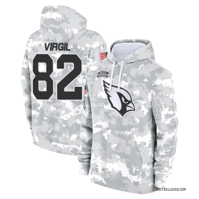 Reggie Virgil Youth Camo Arizona Cardinals Arctic 2024 Salute to Service Club Fleece Pullover Hoodie