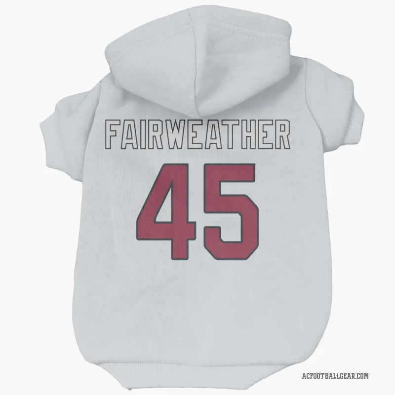 Rivaldo Fairweather  White Arizona Cardinals  Cat & Dog Pet Hoodie